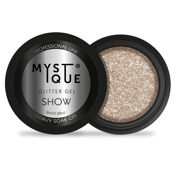 Купить глиттер гель Show белое золото от Mystique (Мистик)